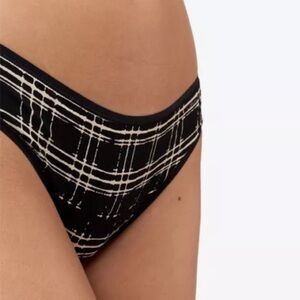 NWT CALVIN KLEIN Black & Cream Bikini Underwear Small